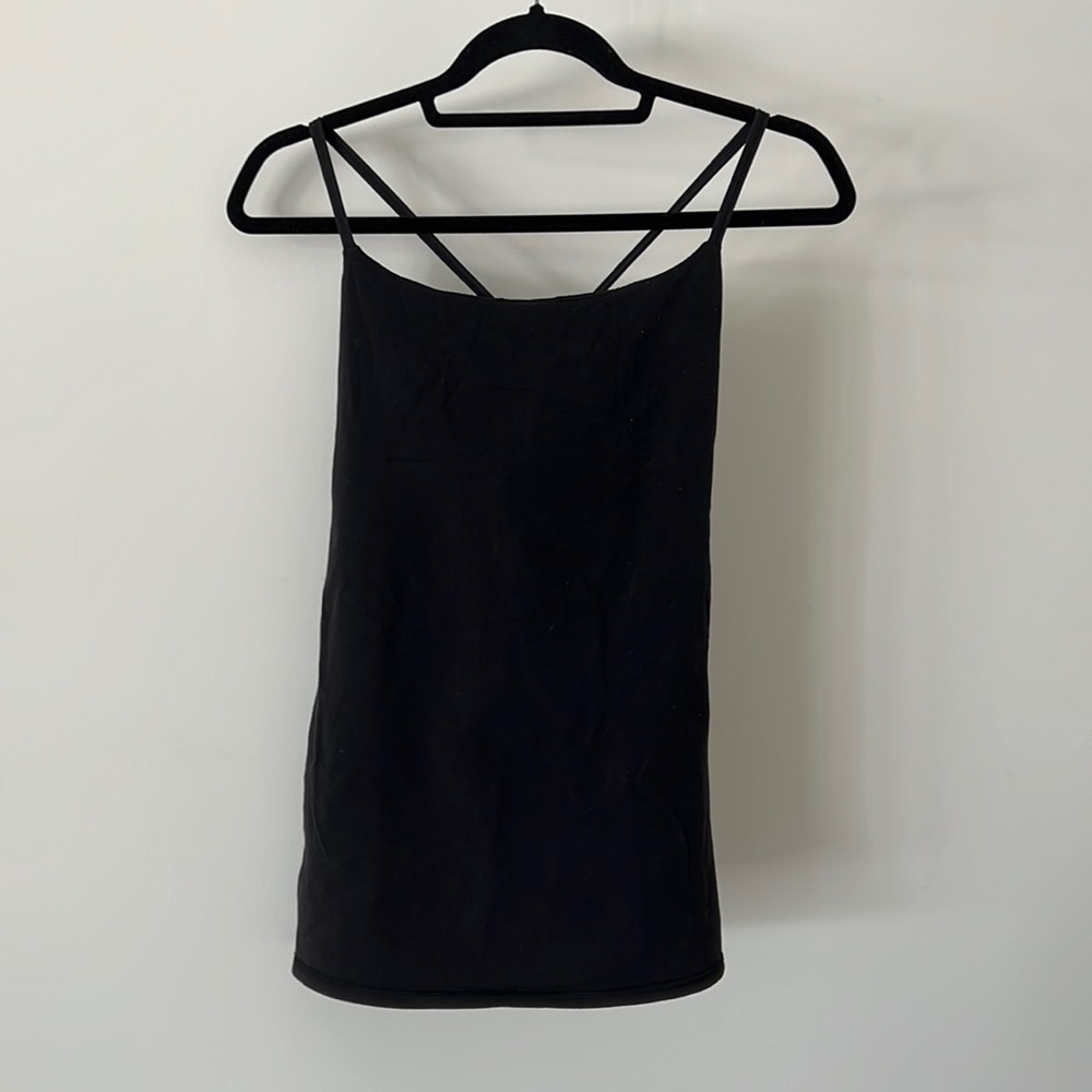 Lululemon Black Strappy Tank with Built in Bra - Size 6